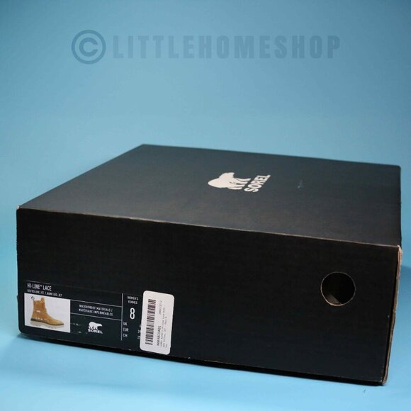 NWT! Sorel Hi-Line Lace Waterproof Boot in Geo Yellow, Jet, Size 8 - Picture 9 of 9